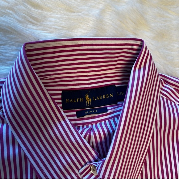Ralph Lauren‎ striped 100% cotton button up shirt slim fit - Picture 2 of 4